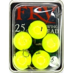 Грузило для лову риби, вухате, розбірне, 5шт/уп, колір Lime, вага 25г